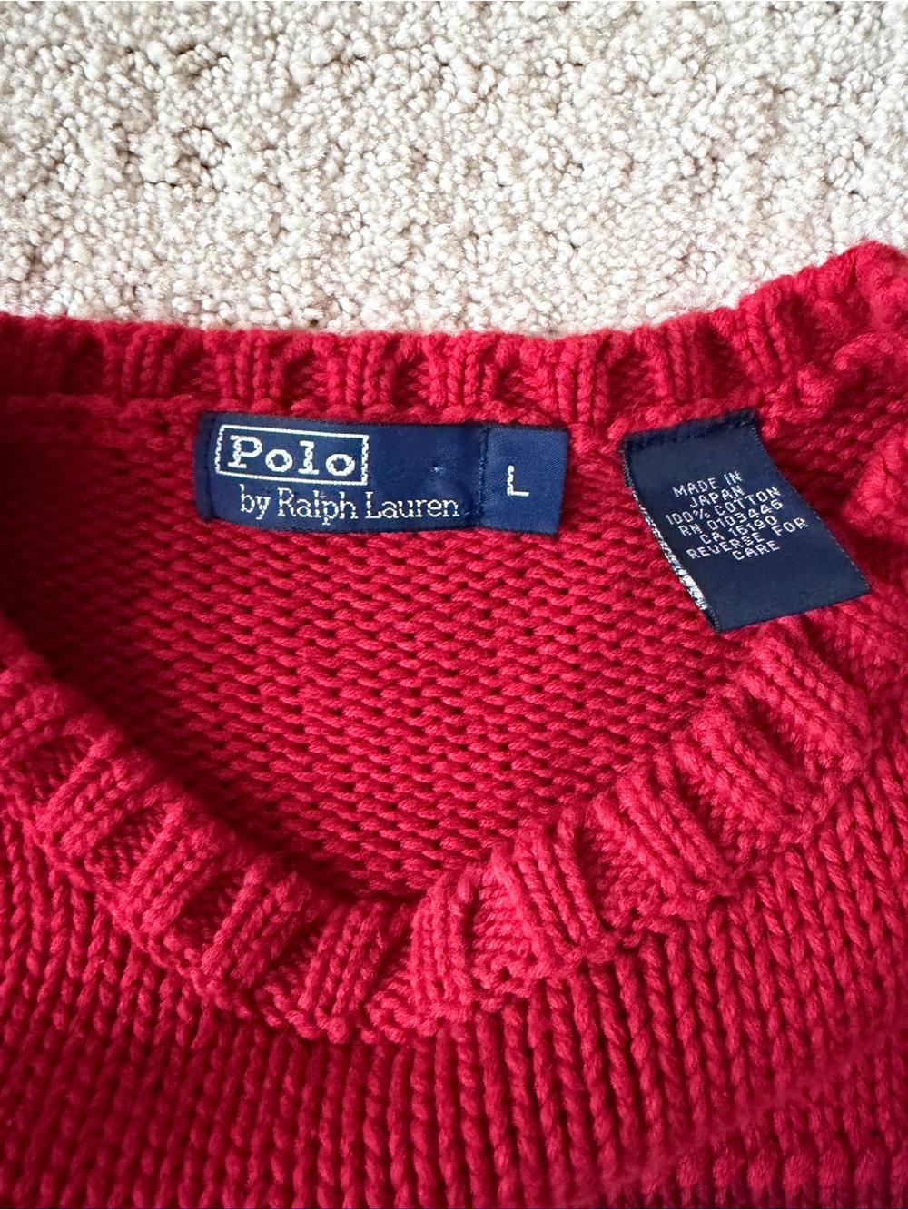Polo Ralph Lauren Red American Flag Crewneck Sweater EUC - Picture 2 of 4